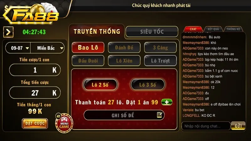 Lô Đề Fa88 - Sân Chơi Lô Đề Trực Tuyến Uy Tín Hiện Nay Lô đề FA88 luôn là sự lựa chọn hàng đầu trong giới giải trí