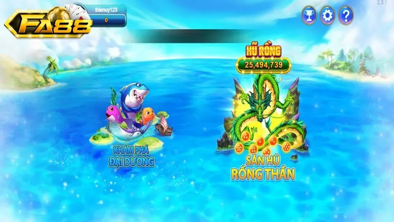 Bắn Cá Fa88 - Địa Chỉ Hóa Thân Ngư Thủ Săn Cá Tiền Khủng Mỗi sảnh săn cá mang tới trải nghiệm thú vị riêng