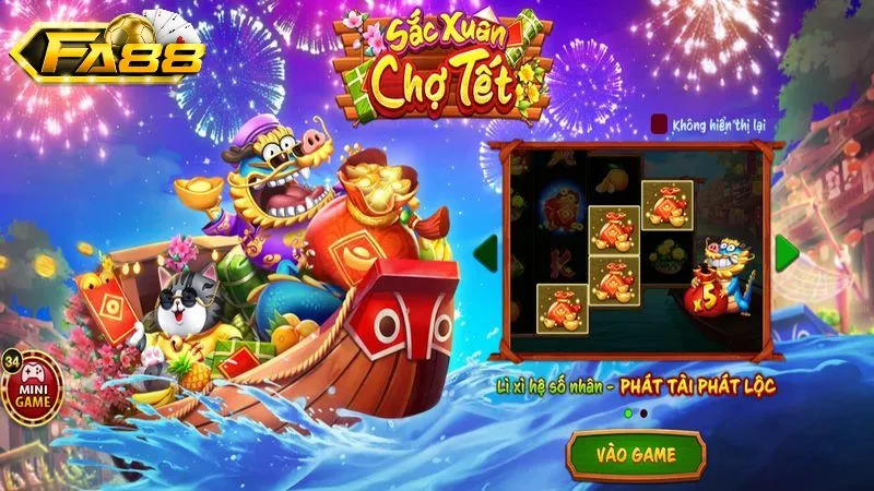Nổ Hũ Fa88 - Quay Slots Dễ Dàng Nhận Ngàn Jackpot Sắc Xuân Chợ Tết mang đến không khí vui tươi